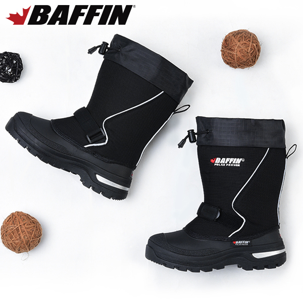 배핀 머스탱 블랙 아동 방한화