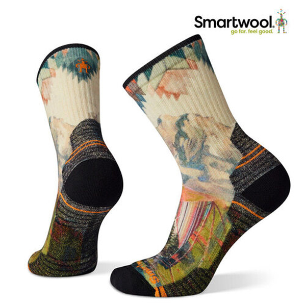 스마트울[SMARTWOOL] 여성용 하이크 라이트 쿠션 마운틴 프린트 크루 (당일발송)
