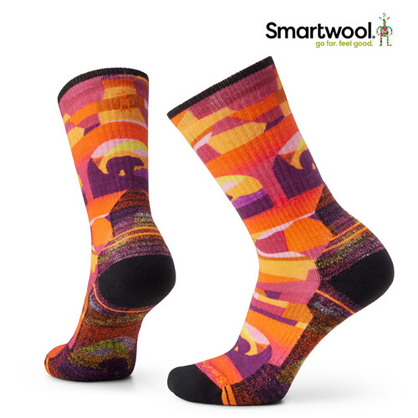 스마트울[SMARTWOOL] 여성용 하이크 라이트 쿠션 베어 컨트리 프린트 크루