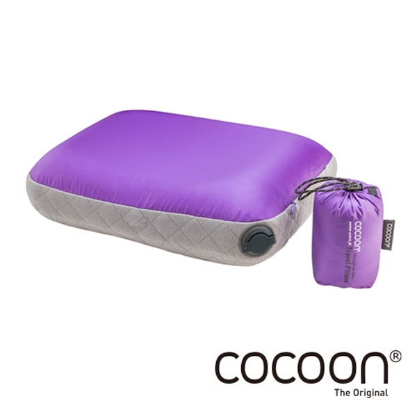 코쿤[COCOON] 울트라라이트 초경량 퀼팅 사각 여행용 베개 중형 퍼플/그레이 / ACP4-UL6N
