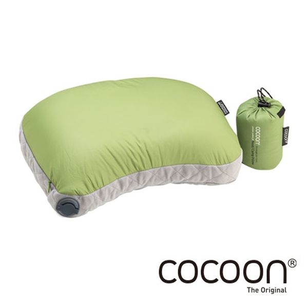 코쿤[COCOON] 울트라라이트 후드캠프 초경량 퀼팅 사각 여행용 베개 와사비/그레이 / H-ACP3-UL2N