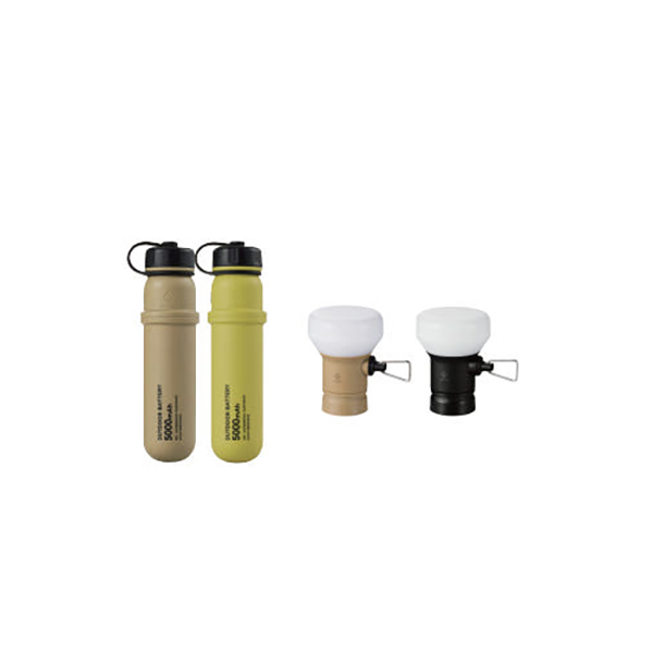네스트아웃 아웃도어 보조배터리 5000mAh 2개 +300lm 랜턴 세트
