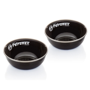 페트로막스[Petromax] 에나멜 보울 캠핑용 그릇(2개입) 블랙 / PM-PX-BOWL-S